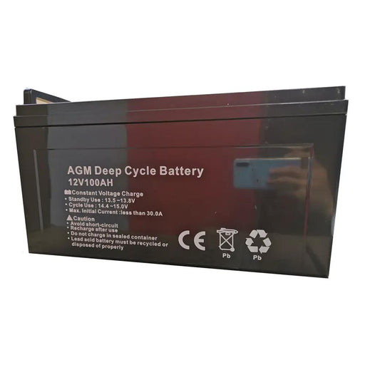 100AH AGM Battery 12V AMP Lead Acid SLA Deep Cycle Battery Dual Solar by salelink.co.nz