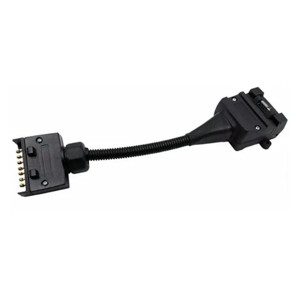7 Pin Flat Male to 12 Pin Flat Female Trailer Adapter Caravan Connector by salelink.co.nz