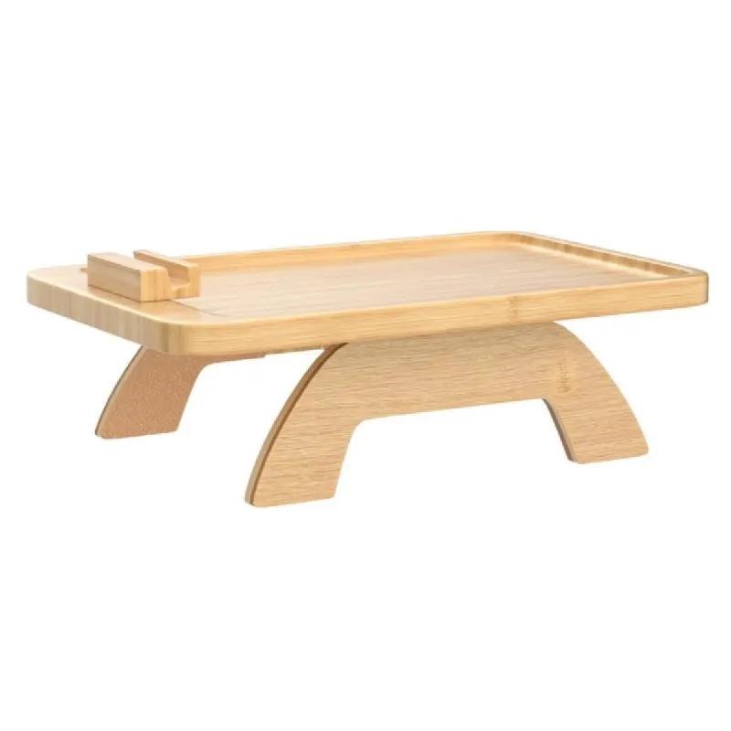 Bamboo Sofa Couch Clip on Side Table Arm Tray by salelink.co.nz