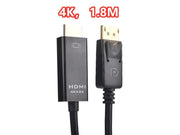 1.8M Displayport DP to HDMI Cable 4K by salelink.co.nz