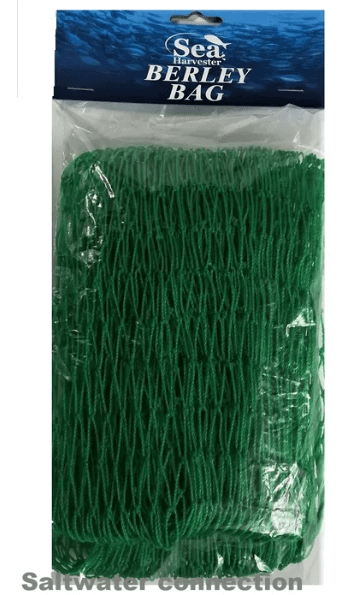 Sea Harvester Berley Bag Standard BERBAG in green, designed for effective land-based fishing.