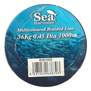 Braid 36 Kg Orange 1000M 8 Ply .45 mm - Sea Harvester multicoloured braided line 36Kg 0.45 Dia 1000m