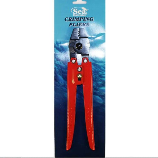 Crimping Pliers For Alli / Copper Crimps in red with stainless steel design for durable crimping of leader sleeves.