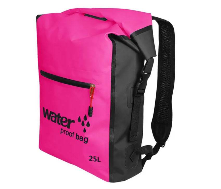 Mad About Fishing Dry Backpack 25L Pink/Black - Action Outdoors Kiwi