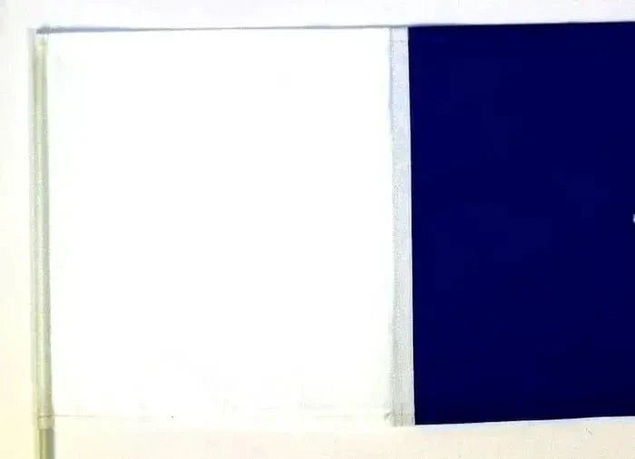 Sea Harvester Dive Flag Float Model in blue and white, designed for visibility in water.