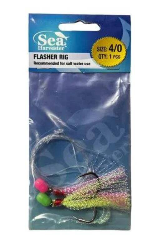 Sea Harvester Flasher Rigs (octopus) pre-tied flasher rig for Snapper and bottom fish.