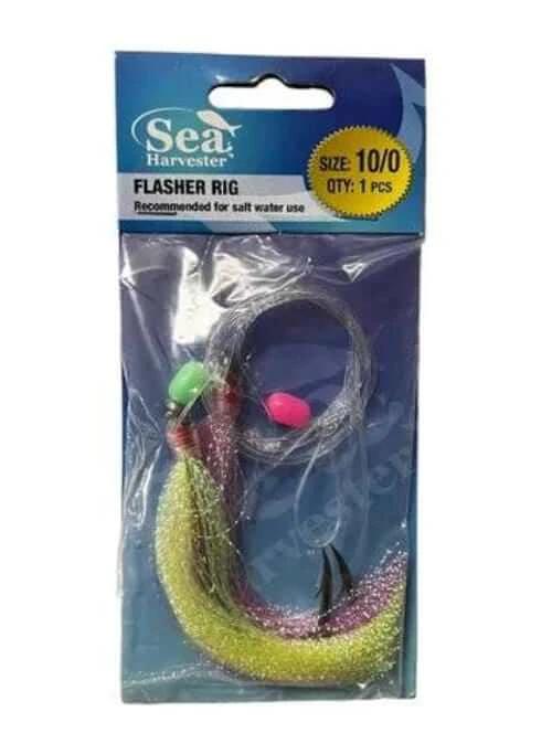 Sea Harvester Flasher Rigs (octopus) pre-tied flasher rig for snapper and bottom fish, saltwater fishing tackle