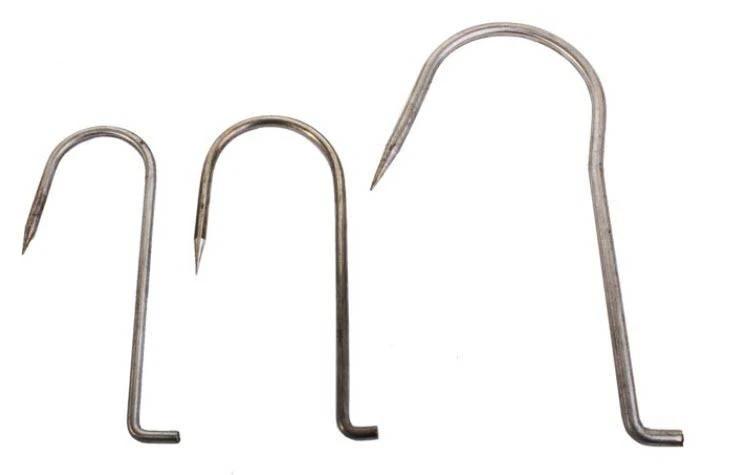 Stainless Steel Gaff Head sizes 17cm,18cm, 25cm showcasing three different gaff heads.