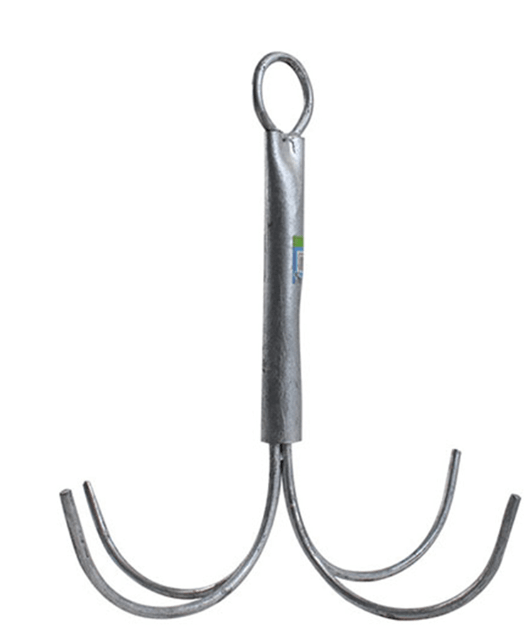 Galvanised Grapnel Anchors 5mm 6mm 8mm 10mm, four prong galvanized anchor suitable for boats and fishing.