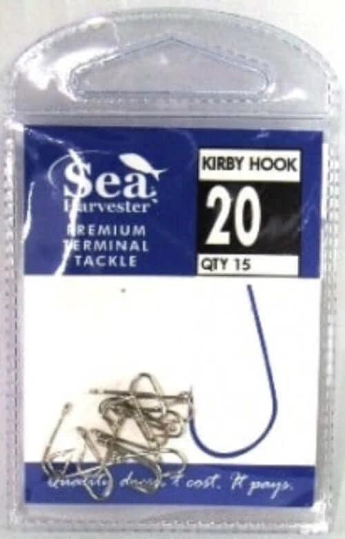 Kirby Sprat Hook size 20 pack featuring 15 premium quality fishing hooks from Sea Harvester.