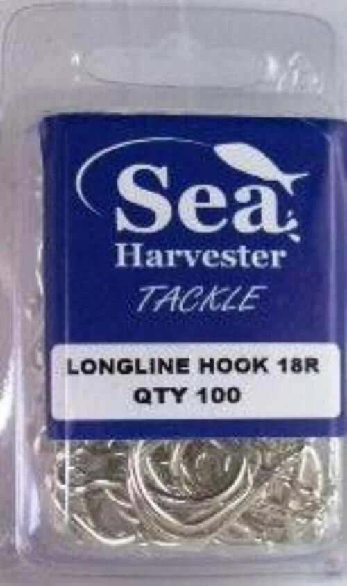 Longline Hook 18R 100 Pack - Sea Harvester hooks for longline fishing, made with high carbon steel.