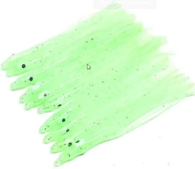 NeedleFish Lumo90mm PKT10 bright green fishing lure skirts for enhanced fish attraction