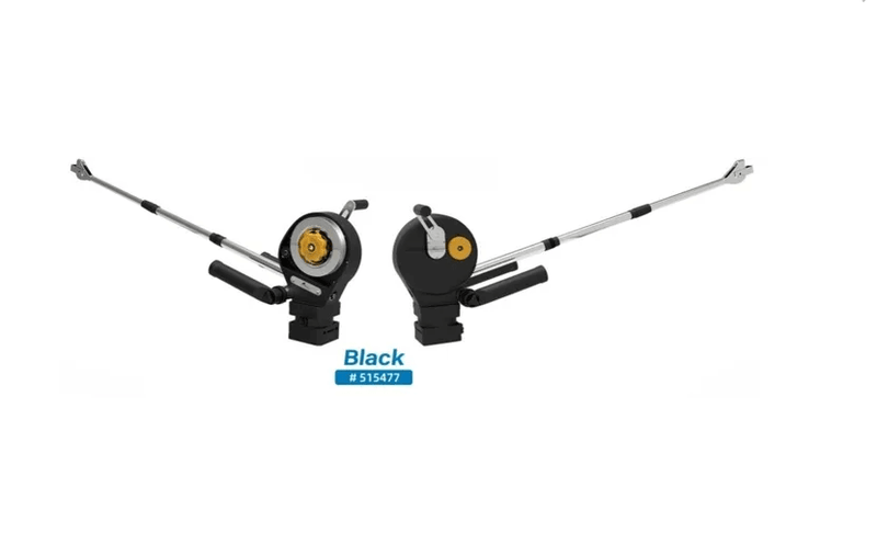 Bluewing Manual Downrigger image showcasing adjustable boom and durable materials.
