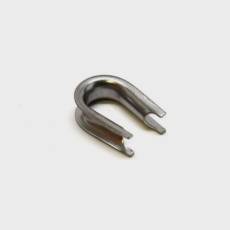 Game fishing U Link thimbles - stainless steel U-shaped thimble for strong fishing tackle.