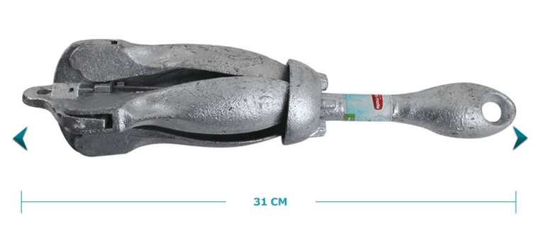 Collapsible Boat Anchors 6 sizes Available - Galvanized anchor design for small boats and fishing nets.