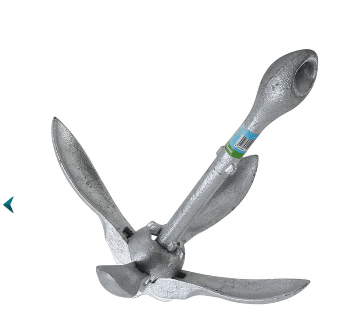Collapsible Boat Anchors 6 sizes Available - Galvanised anchor suitable for small boats and fishing nets.
