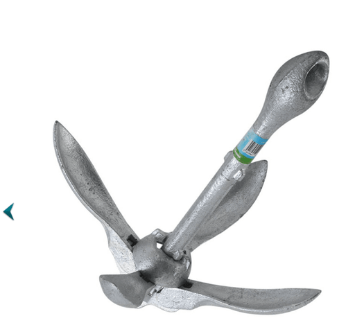 Collapsible Boat Anchors 6 sizes Available - Galvanised anchor suitable for small boats and fishing nets.