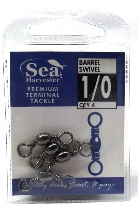 Barrel Swivel 1/0 PKT 4 - premium terminal tackle with four barrel swivels for fishing.