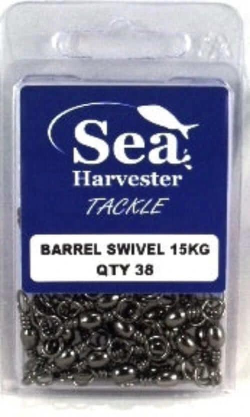 Barrel Swivel 15kg Bulk 38 package, ideal for line connections and reducing line twists, perfect for fishing rig setups.