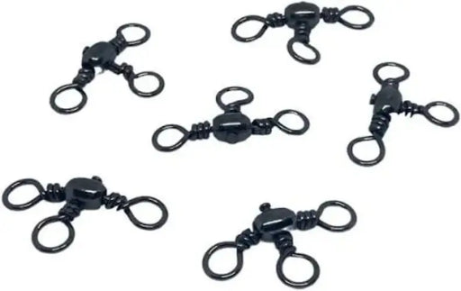 Sea Harvester Cross Line Swivel 10kg black swivels for fishing, minimizing line twists and tangles.