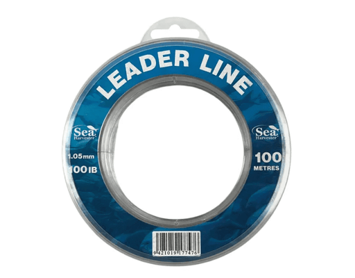 LEADER TRACE 100M X 100LB SPOOL fishing leader line on a clear spool for increased fish protection.