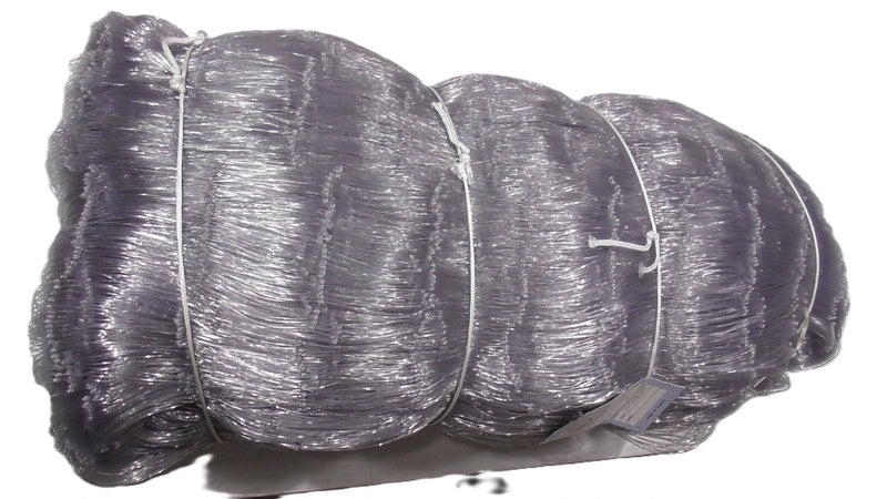 Grey Mono Net 0.80mm x 6" x 20md x 450m – durable reef fishing net rolled for easy use.