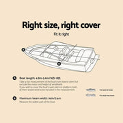 SportZone.co.nz Outdoor > Boating Trailerable Boat Cover 16 18.5 Ft Marine Grade 600D Polyester Trailerable Boat Cover 16 to 18.5 Ft 600D Polyester