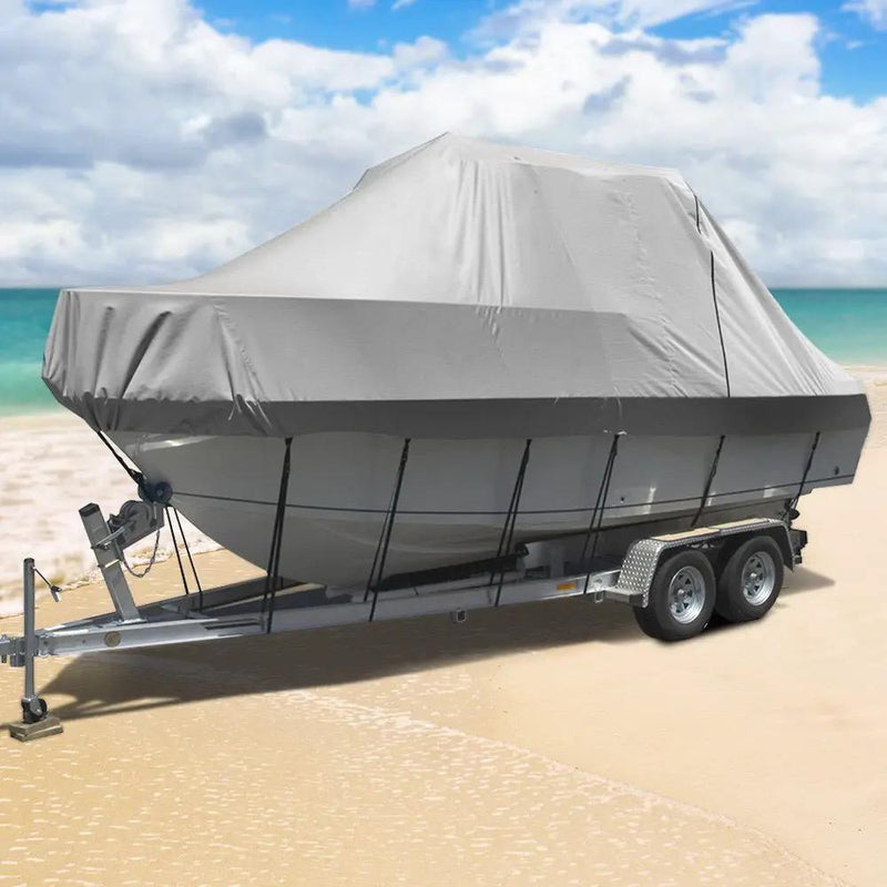 SportZone.co.nz Outdoor Recreation > Boating > Boating Accessories Seamanship 17 to 19ft Boat Cover Trailerable 600D Marine Heavy Duty Boat Cover 17 to 19ft Trailerable 600D PU Coated