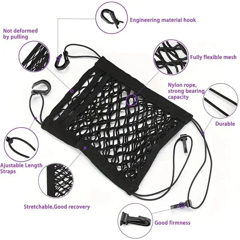 Seat Back Partition & Mesh Storage Net by Habicare