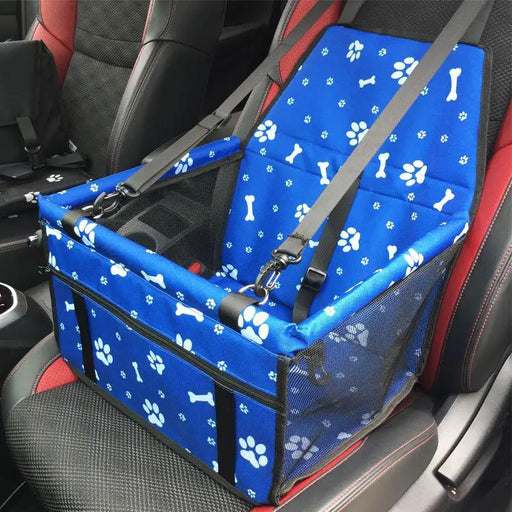 Waterproof Pet Cat Dog Car Seat Cover - Blue Pawn Bone by dealonline.co.nz