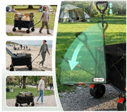 Ecotrek Foldable All-Terrain Wagon Cart 300L Heavy Duty Beach Cart XY1102 by ECOTREK