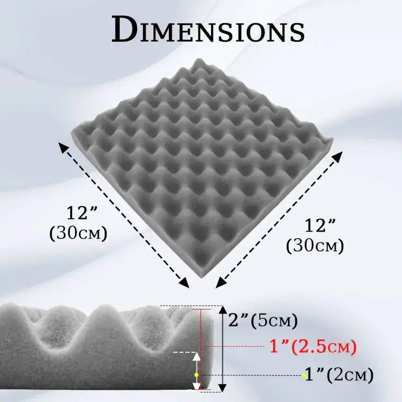 Self-Adhesive Soundproofing Tiles (different sizes & colours available) by Habicare