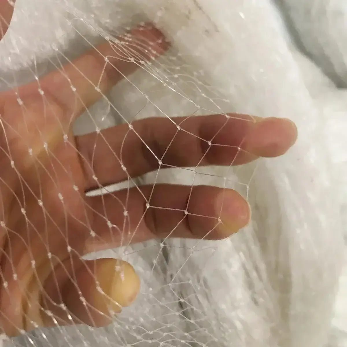 Semi-Finished Product Fishing Net Monofilament Nylon Gillnet Accessories,Network Rede De Pesca,Line 0.15mm-0.23mm,Mesh 6mm-21mm in close-up.