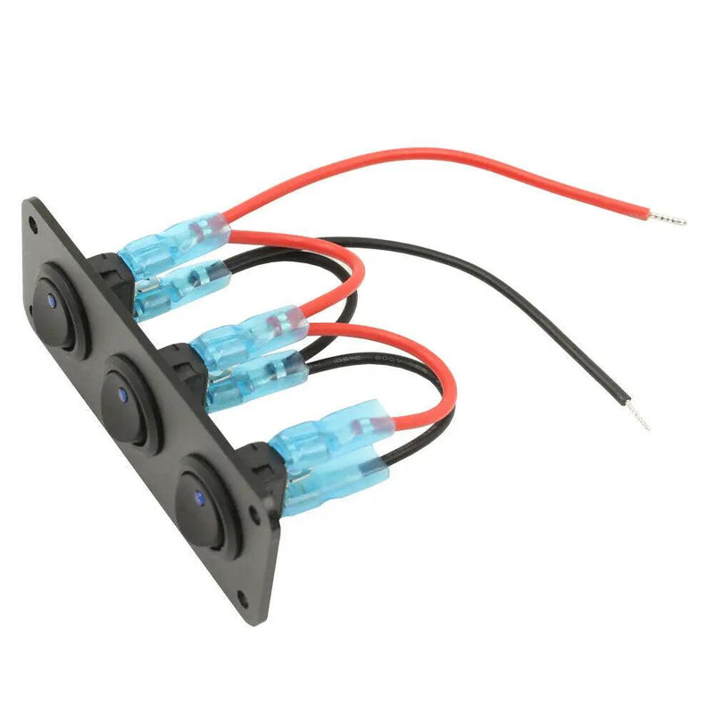 3 Gang Toggle Switch Panel Caravan Car Truck 12v by salelink.co.nz