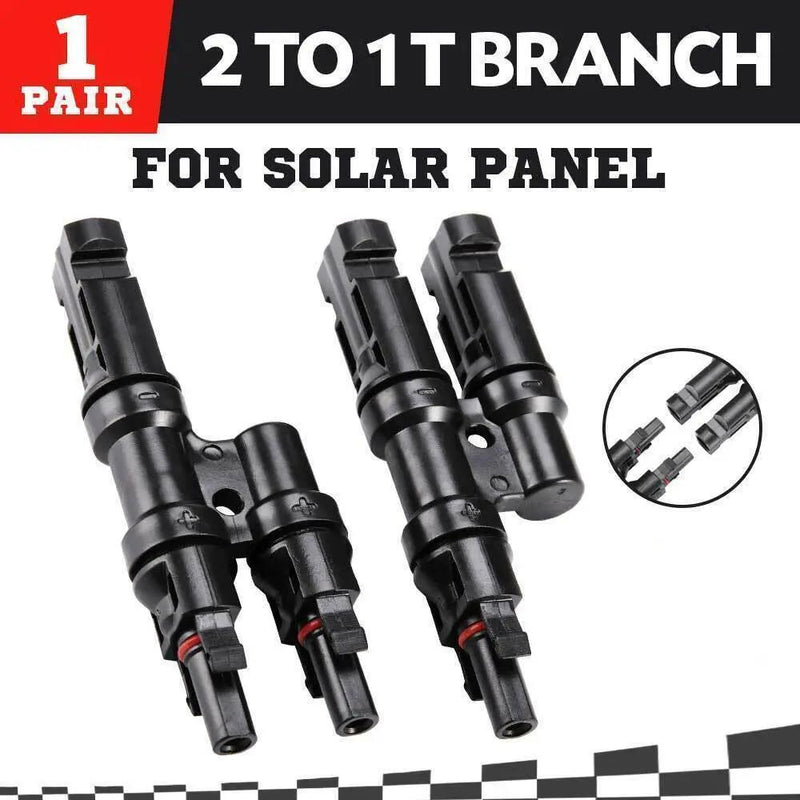 2 To 1 T Branch Cable Connectors Solar Panel PV Connector Male and Female by salelink.co.nz