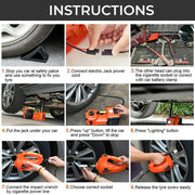 5Ton 12V Car Electric Hydraulic Floor Jack Lift + Impact Wrench Kit Box 3 in 1 by salelink.co.nz