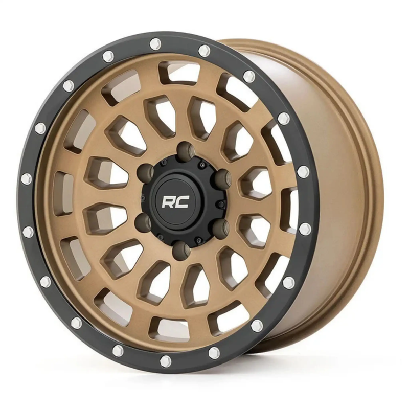 Rough Country 87 Series Wheel Simulated Beadlock Bronze/Black by Magwarehouse.com