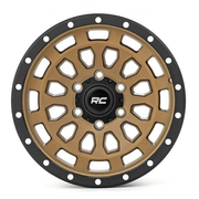 Rough Country 87 Series Wheel Simulated Beadlock Bronze/Black by Magwarehouse.com