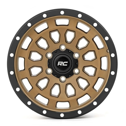 Rough Country 87 Series Wheel Simulated Beadlock Bronze/Black by Magwarehouse.com