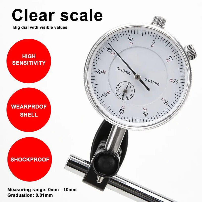 Dial Indicator Gauge Magnetic Base 0-10mm 60KG 22 Indicator Point Set by salelink.co.nz
