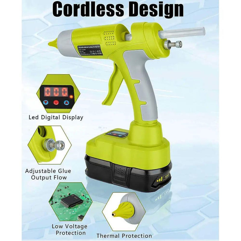Cordless Hot Glue Gun Compatible with Ryobi 18V Battery by salelink.co.nz