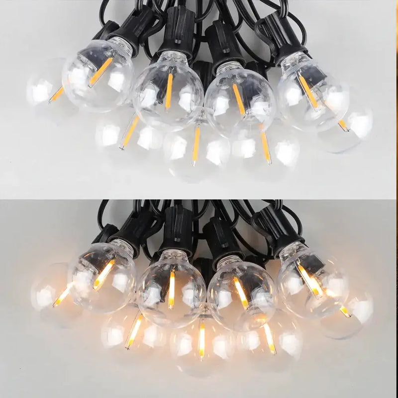 Shatterproof Solar String Lights G40 (Waterproof) with USB & Remote Control by Habicare