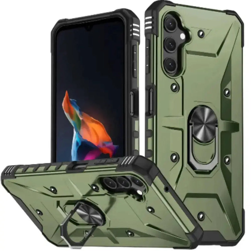 Shockproof Armor Case for Samsung Galaxy A & S Series (Green) by Habicare