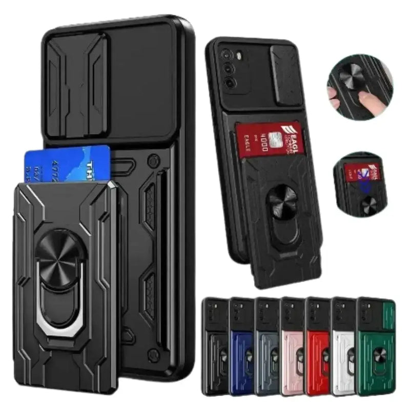 Shockproof Card Slot Case for Samsung Galaxy Note & S Series (Black) by Habicare