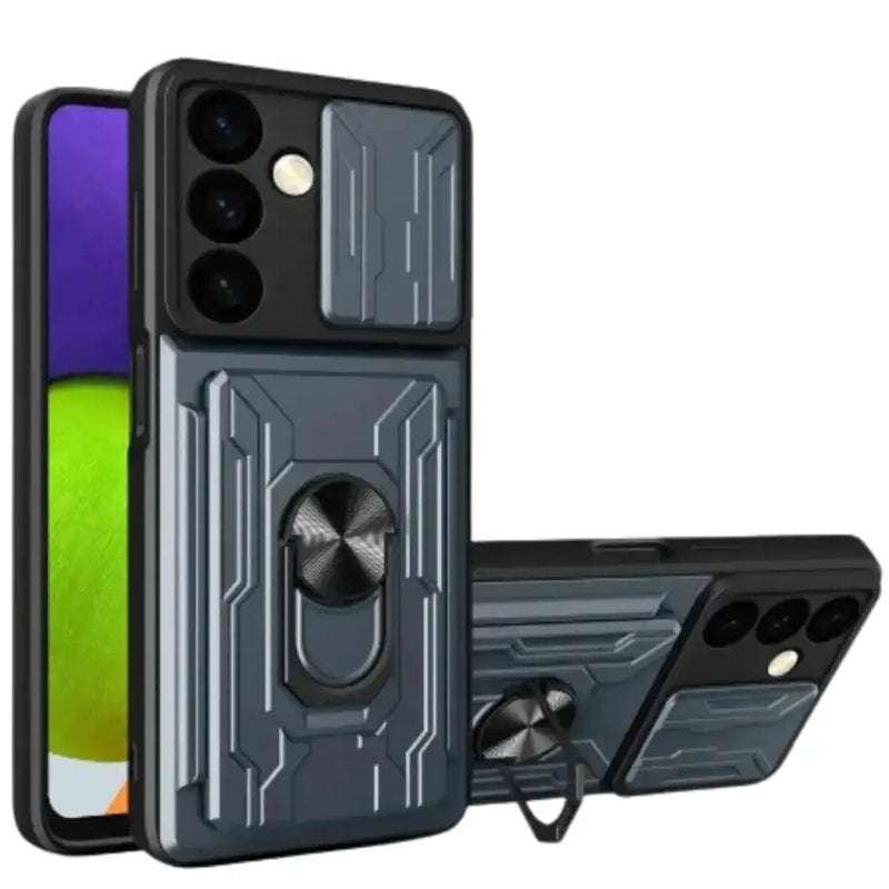 Shockproof Card Slot Case for Samsung Galaxy Note & S Series (Gray) by Habicare
