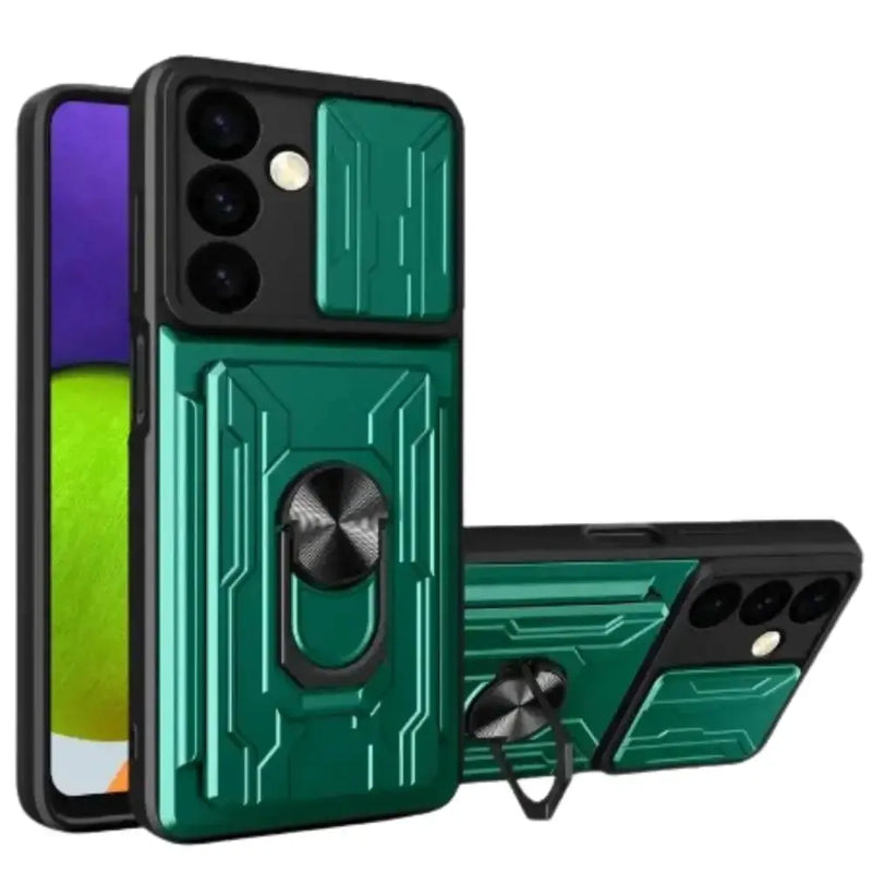 Shockproof Card Slot Case for Samsung Galaxy Note & S Series (Green) by Habicare