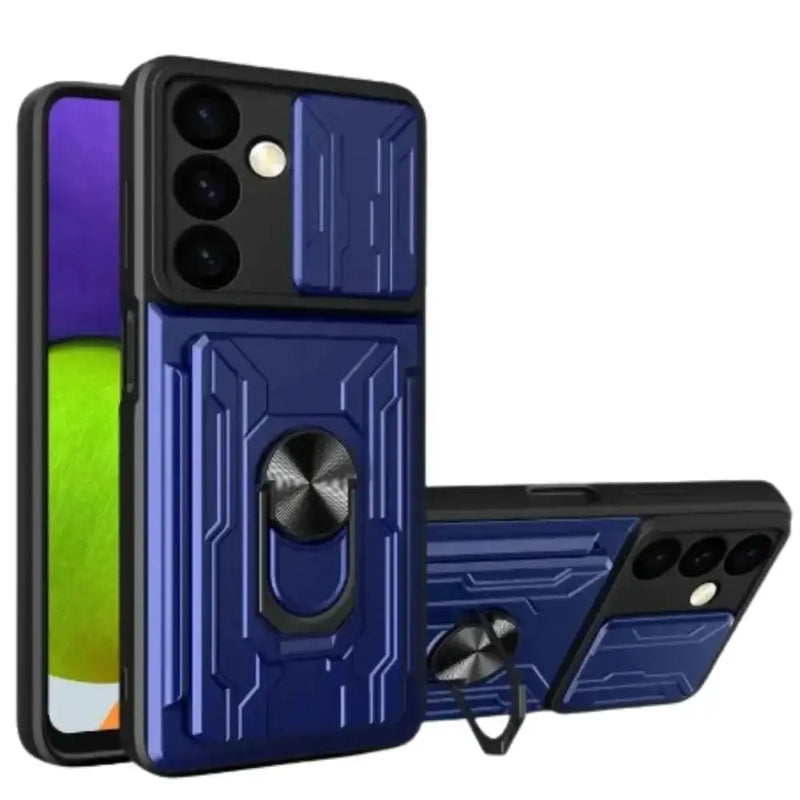 Shockproof Card Slot Case for Samsung Galaxy Note & S Series (Navy) by Habicare