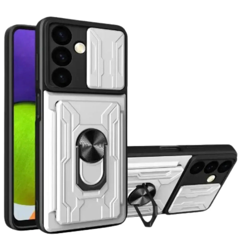 Shockproof Card Slot Case for Samsung Galaxy Note & S Series (White) by Habicare
