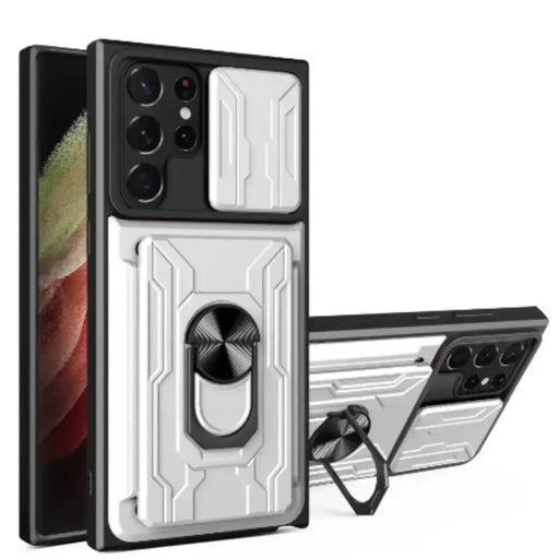 Shockproof Card Slot Case for Samsung Galaxy Note & S Series (White) by Habicare