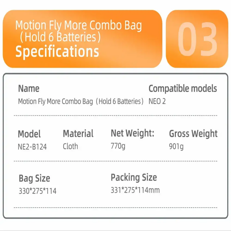 Shockproof Carrying Case for DJI NEO 2 & Motion 3 (4 types of case available) by Habicare